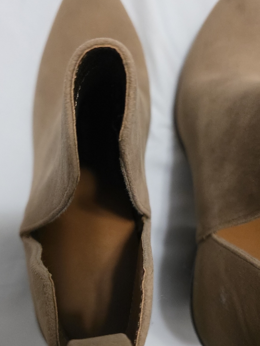 Women's Suede Ankle Booties in Tan - Stylish Block Heel - Picture 11 of 11